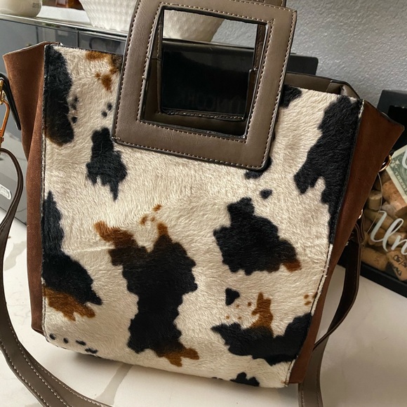 Cow print handbag - Picture 4 of 4